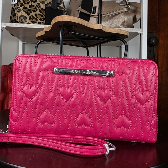 Betsey Johnson Pink Quilted Wallet - Picture 6 of 6